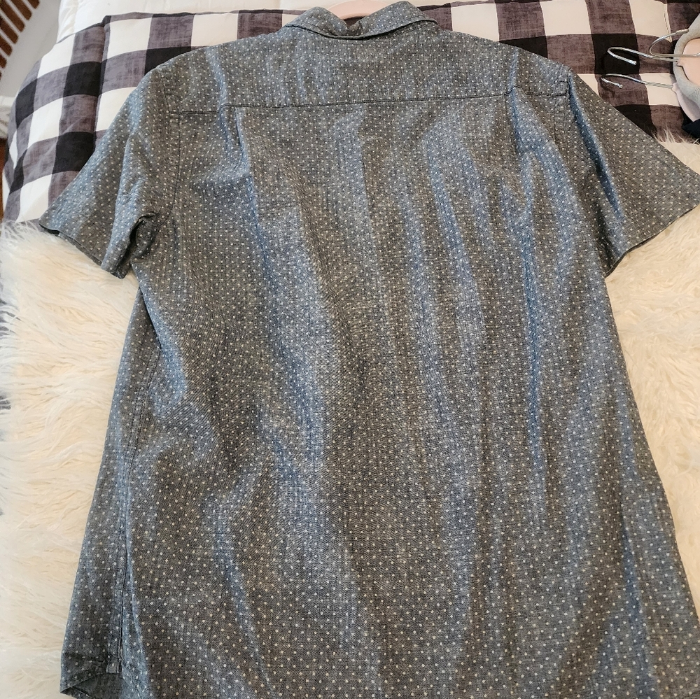 Sonoma Gray Casual Button Down Shirt Lightweight Cotton - Picture 3 of 3